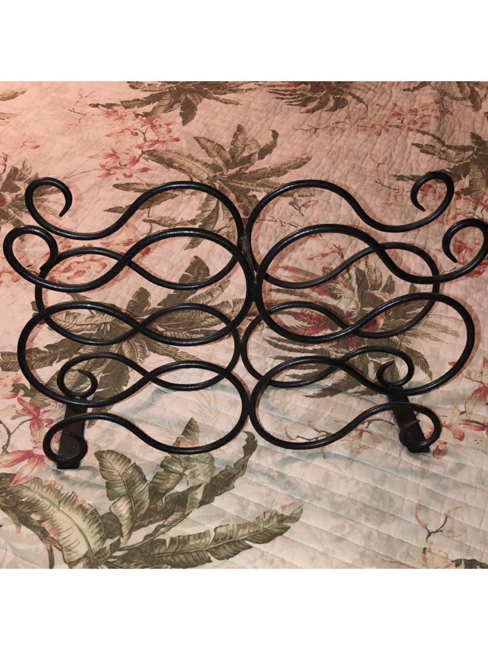 Chrome Black Wine Bottle Holder Rack